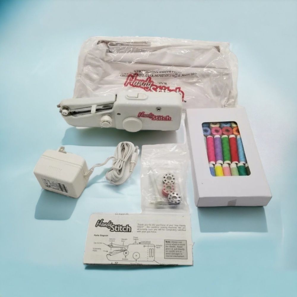 Handy Stitch Sewing Machine Cordless Handheld Battery & Wall Plug Operated
